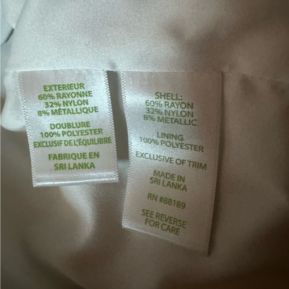 Lilly Pulitzer ~ Size 0 ~ Kylie Skirt Resort White/Gold Stripe Sateen Women's - Picture 8 of 9